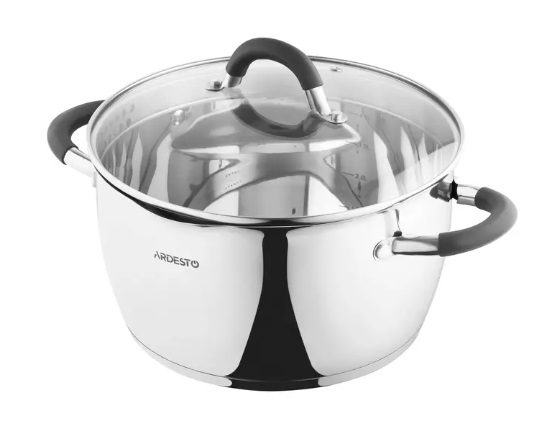 Каструля з кришкою Ardesto Gemini Livorno 3,2 л нержавіюча сталь AR1932GS